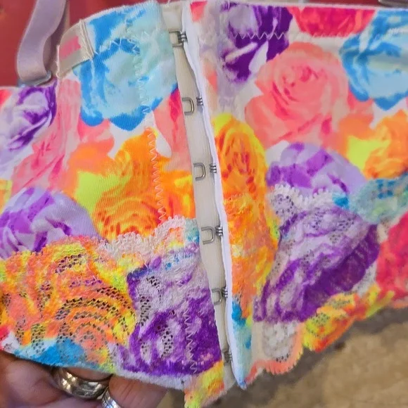 PINK Victoria's Secret Vibrant Floral Multi-Color Bustier - Picture 5 of 9